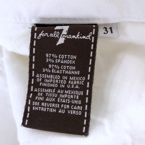 7 For All Mankind Women's Ripped Tapered Jeans 31 - Picture 5 of 6